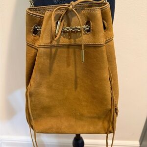 Jerome Dreyfuss suede Gary Drawstring Bucket Bag in Camel
